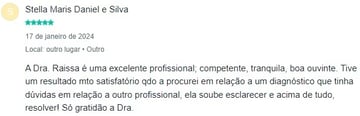 Depoimento 3 de paciente da Dra. Raíssa Rezende, endocrinologista em Goiânia