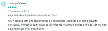 Depoimento 1 de paciente da Dra. Raíssa Rezende, endocrinologista em Goiânia
