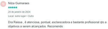 Depoimento 5 de paciente da Dra. Raíssa Rezende, endocrinologista em Goiânia